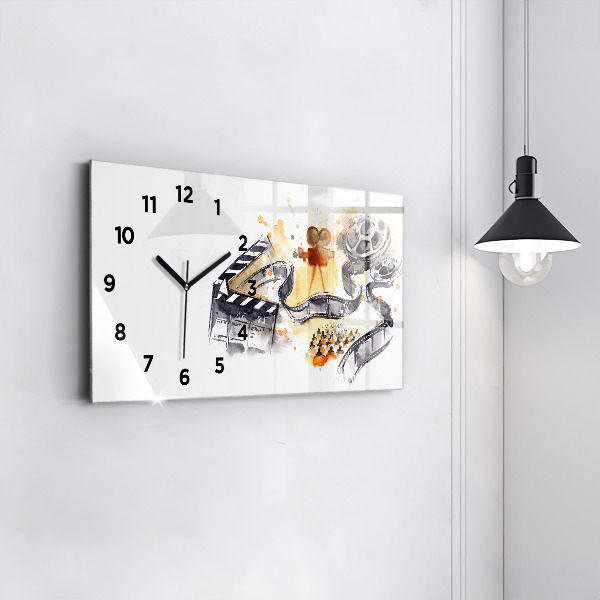Horizontal wall clock Cinematography camera
