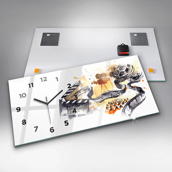 Horizontal wall clock Cinematography camera