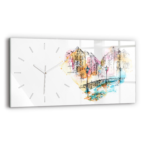 Horizontal wall clock Painted Architecture