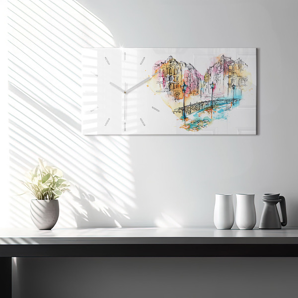 Horizontal wall clock Painted Architecture