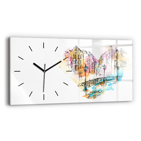 Horizontal wall clock Painted Architecture