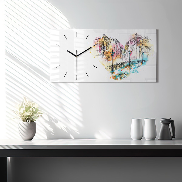 Horizontal wall clock Painted Architecture