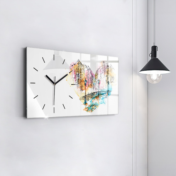 Horizontal wall clock Painted Architecture
