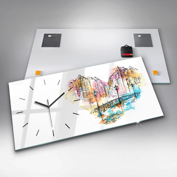 Horizontal wall clock Painted Architecture