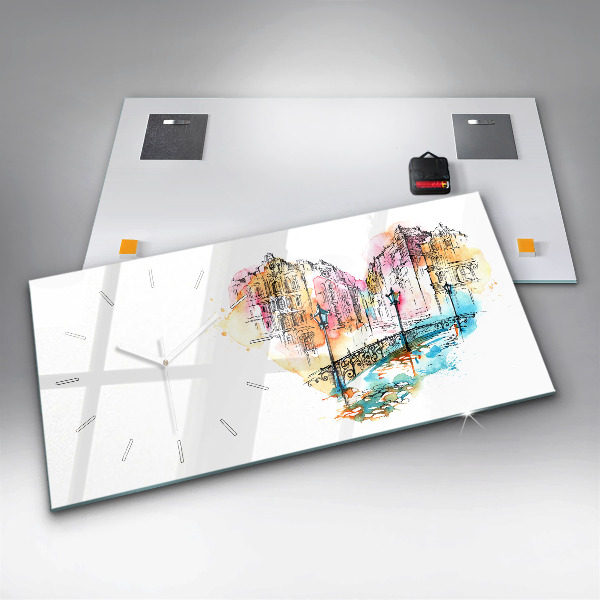 Horizontal wall clock Painted Architecture