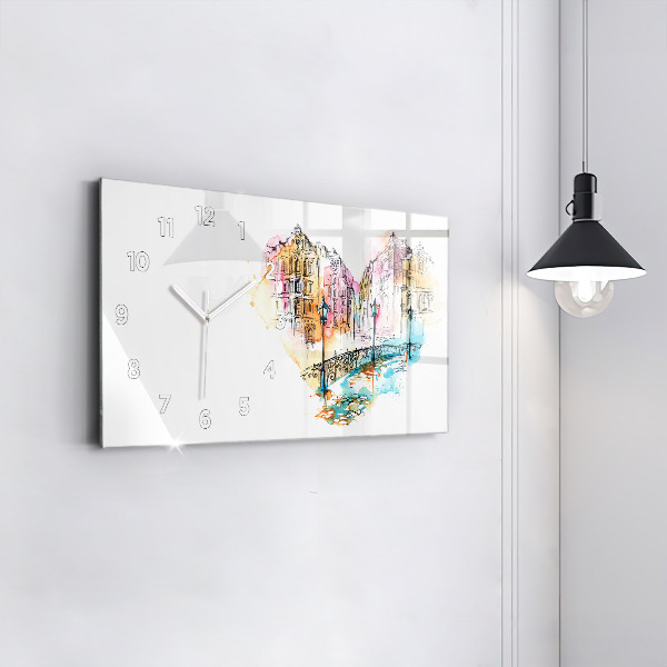 Horizontal wall clock Painted Architecture