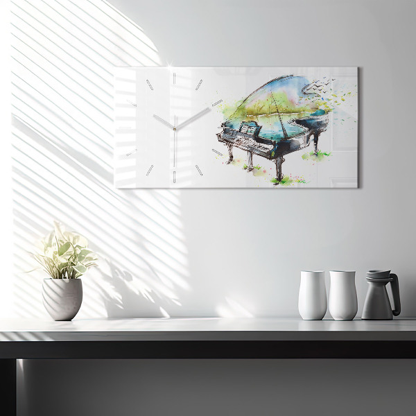 Horizontal wall clock Illustration 4 Seasons