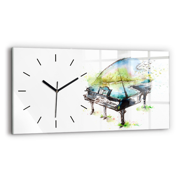Horizontal wall clock Illustration 4 Seasons