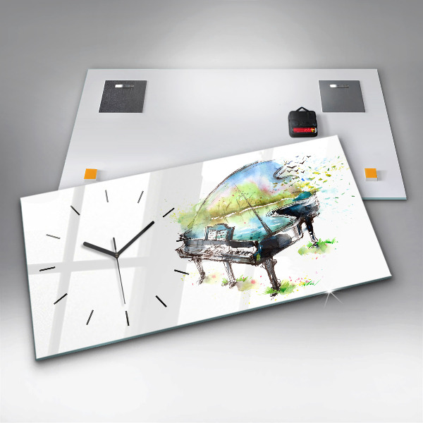 Horizontal wall clock Illustration 4 Seasons