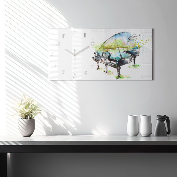 Horizontal wall clock Illustration 4 Seasons