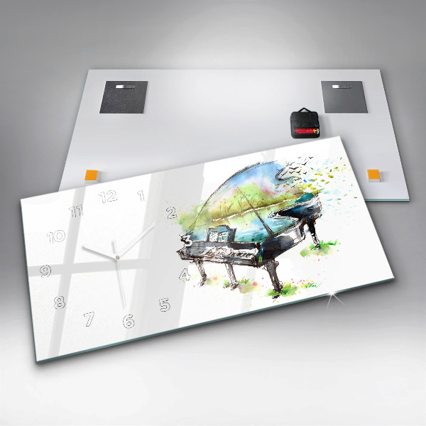 Horizontal wall clock Illustration 4 Seasons