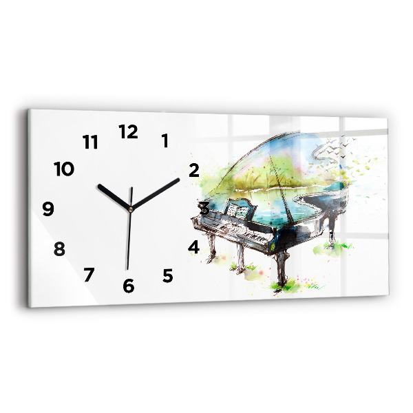Horizontal wall clock Illustration 4 Seasons