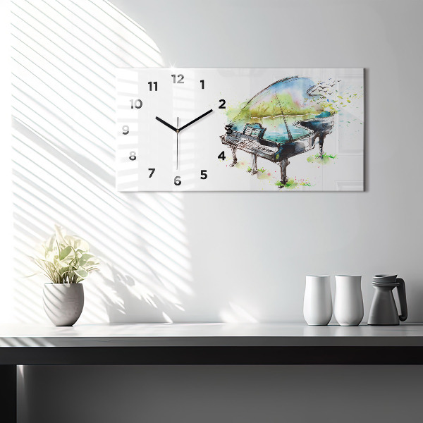 Horizontal wall clock Illustration 4 Seasons