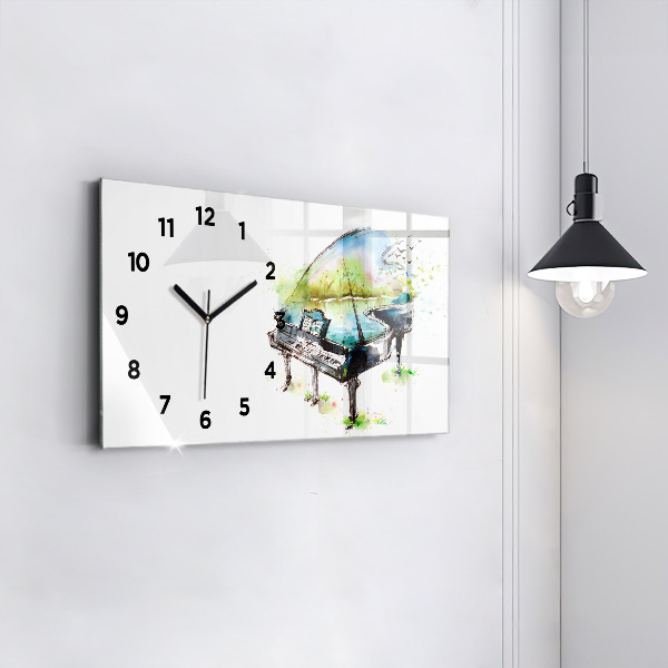 Horizontal wall clock Illustration 4 Seasons