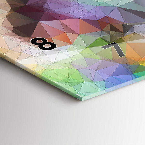 Horizontal wall clock Colorful human eye