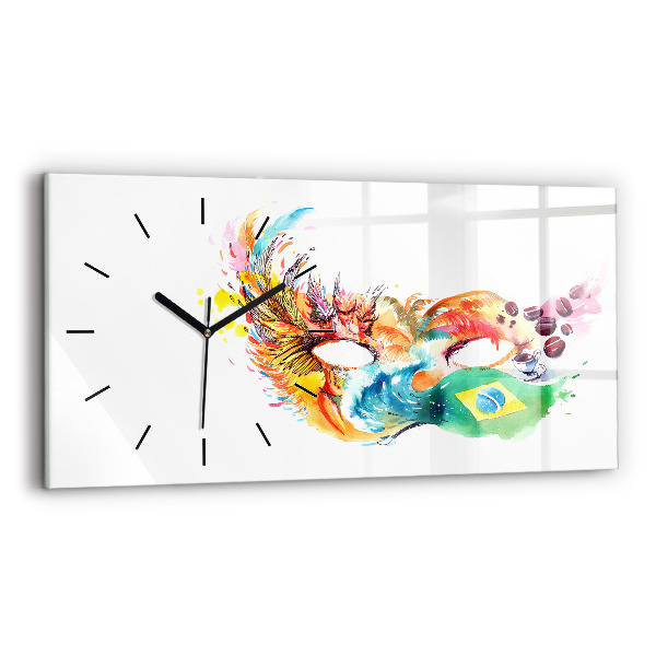 Horizontal wall clock Culture - Brazilian flag