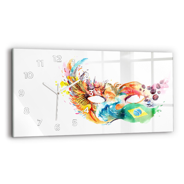 Horizontal wall clock Culture - Brazilian flag