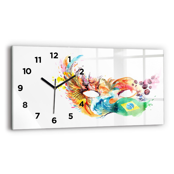 Horizontal wall clock Culture - Brazilian flag