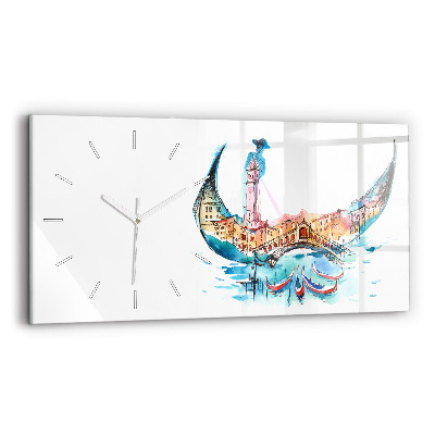 Horizontal wall clock Italy - Venetian Gondola