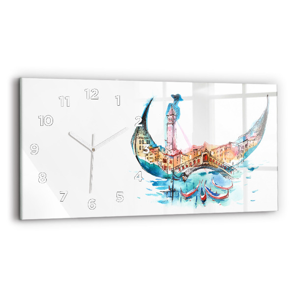 Horizontal wall clock Italy - Venetian Gondola