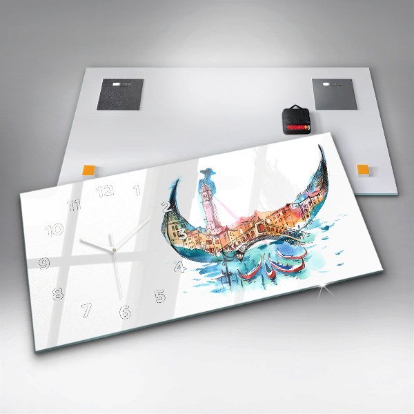Horizontal wall clock Italy - Venetian Gondola