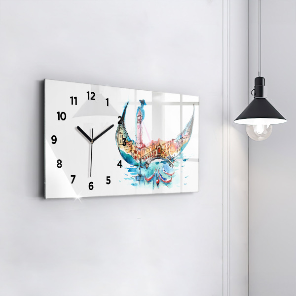 Horizontal wall clock Italy - Venetian Gondola