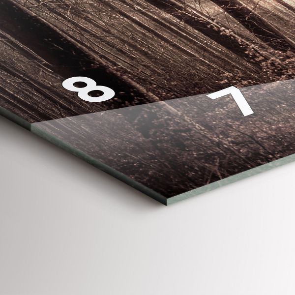 Horizontal wall clock Forest path in sepia