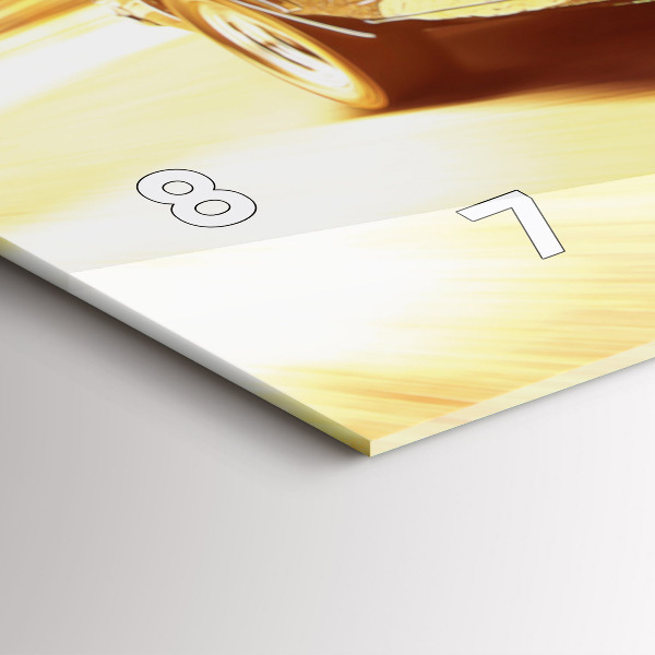 Horizontal wall clock Classic old car