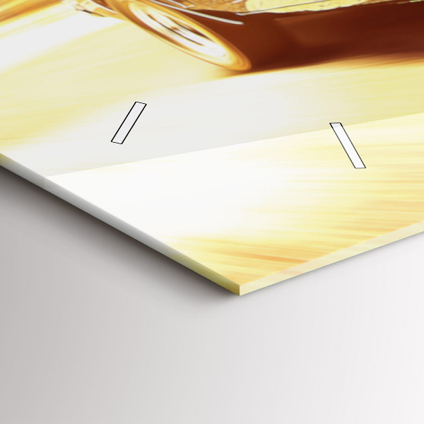 Horizontal wall clock Classic old car