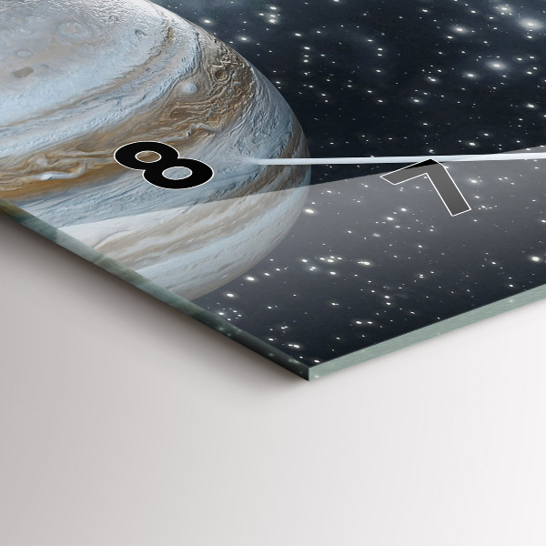 Horizontal wall clock The solar system