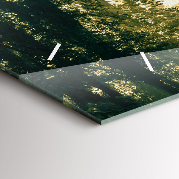 Horizontal wall clock Sun Rays Forest