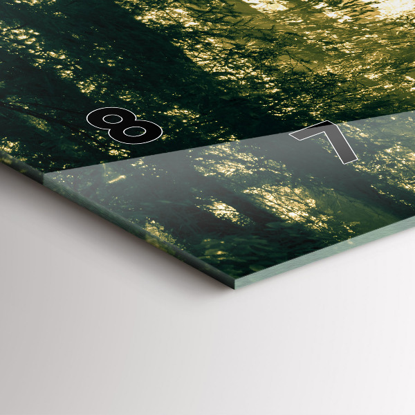 Horizontal wall clock Sun Rays Forest