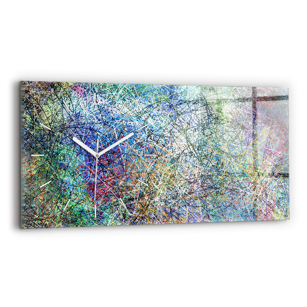Horizontal wall clock Abstraction - Emotions