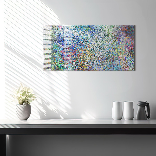 Horizontal wall clock Abstraction - Emotions