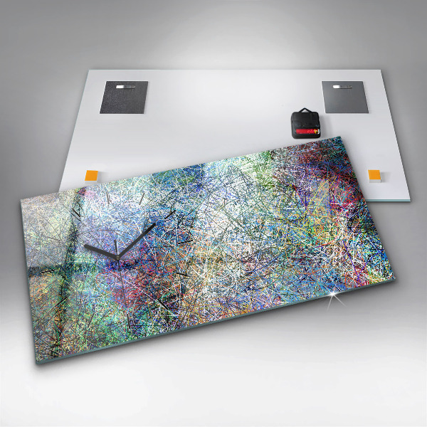 Horizontal wall clock Abstraction - Emotions