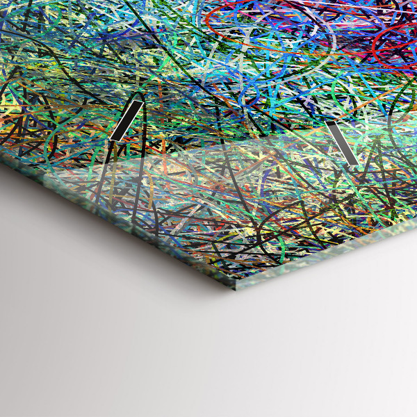 Horizontal wall clock Abstraction - Emotions