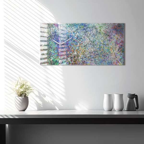 Horizontal wall clock Abstraction - Emotions