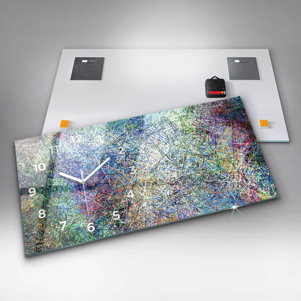 Horizontal wall clock Abstraction - Emotions