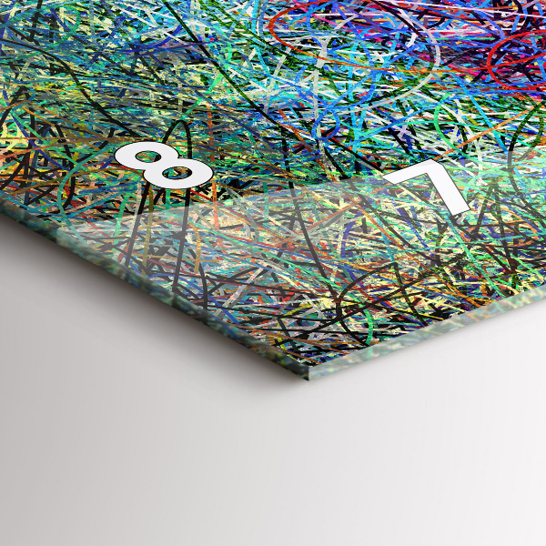 Horizontal wall clock Abstraction - Emotions