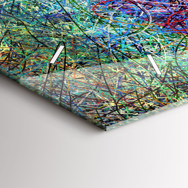 Horizontal wall clock Abstraction - Emotions