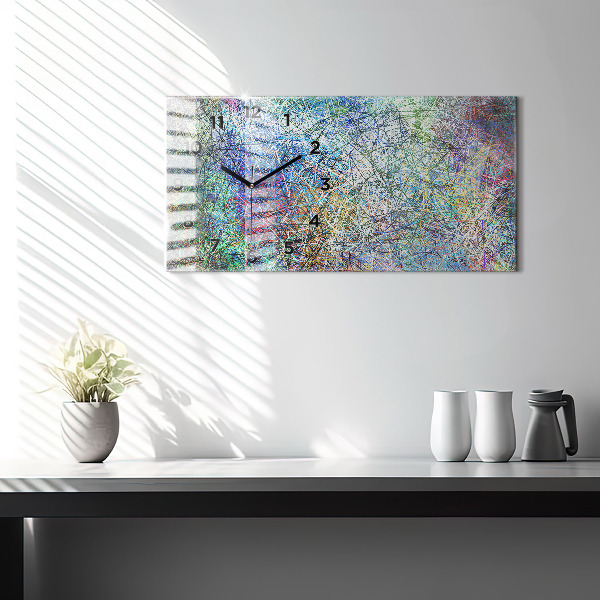 Horizontal wall clock Abstraction - Emotions