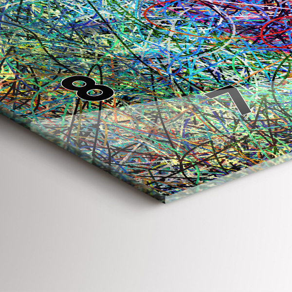 Horizontal wall clock Abstraction - Emotions