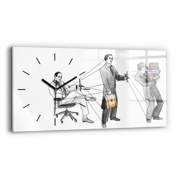Horizontal wall clock Puppet People