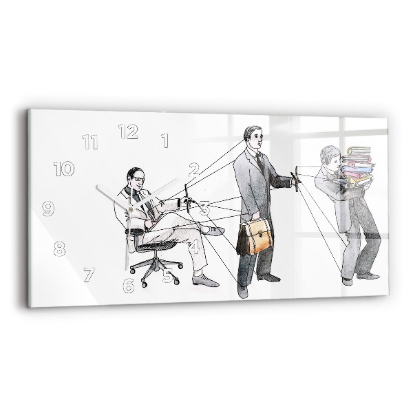 Horizontal wall clock Puppet People