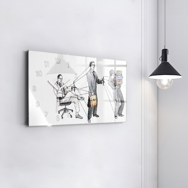 Horizontal wall clock Puppet People