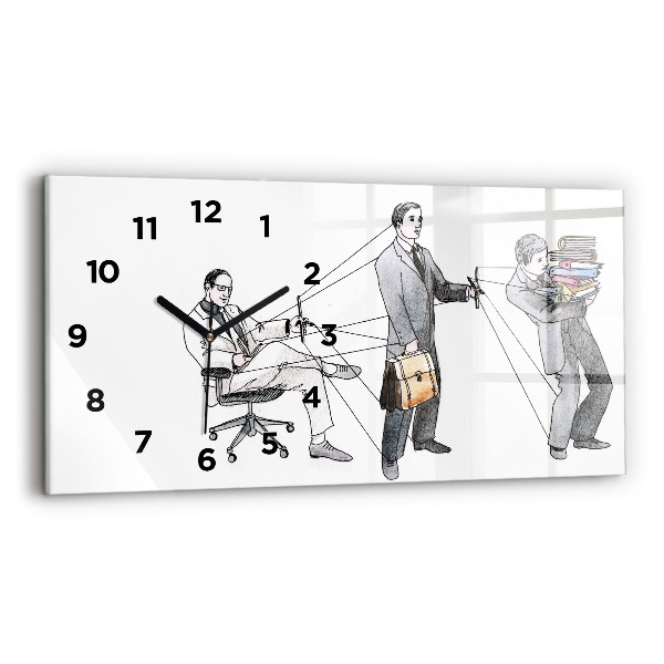 Horizontal wall clock Puppet People
