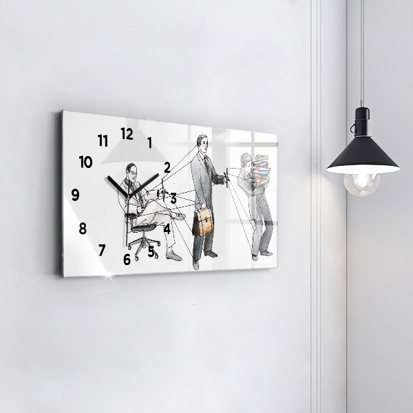 Horizontal wall clock Puppet People