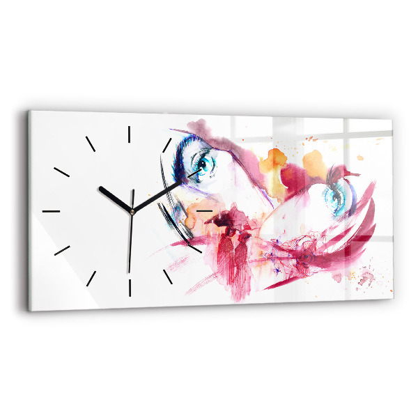 Horizontal wall clock Romantic couple