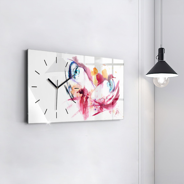 Horizontal wall clock Romantic couple