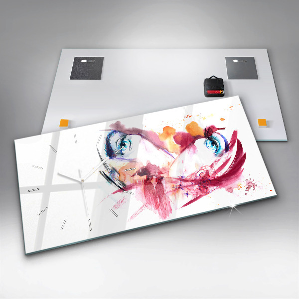 Horizontal wall clock Romantic couple